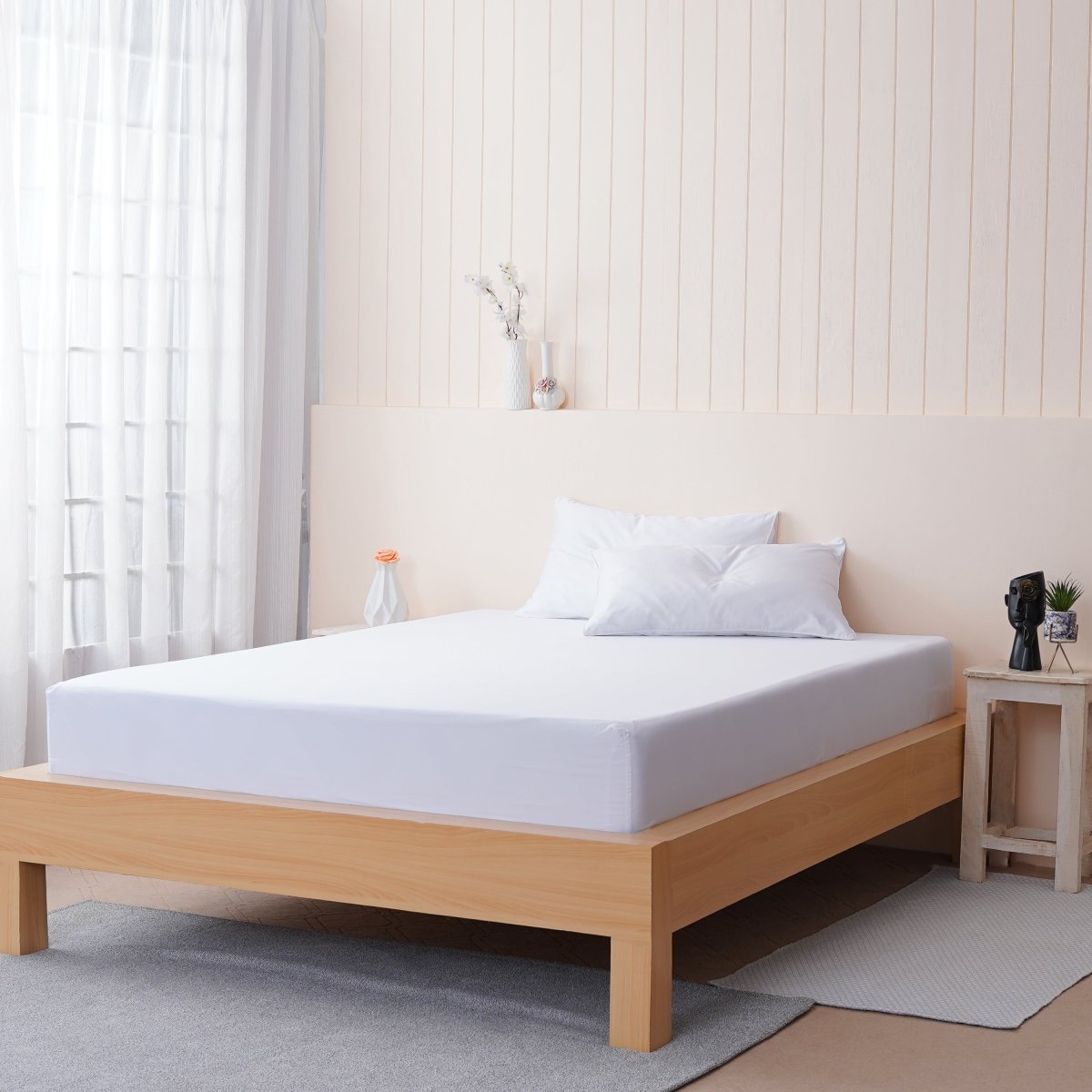 Ella Cotton White Full Bedding Set