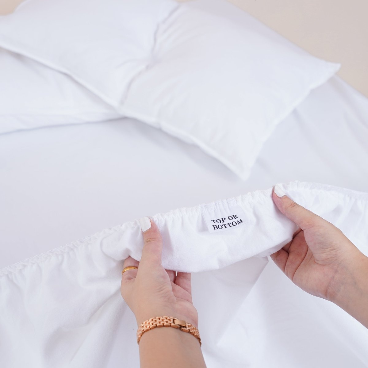 Ella Cotton White Full Bedding Set