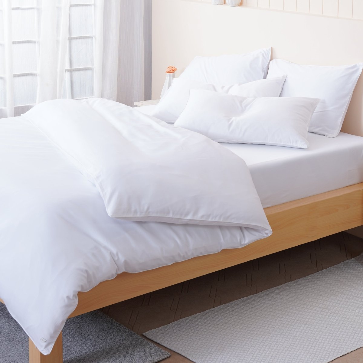 Ella Cotton White Full Bedding Set