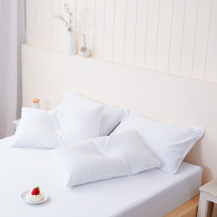 Ella Cotton - White Pillowcases Pair