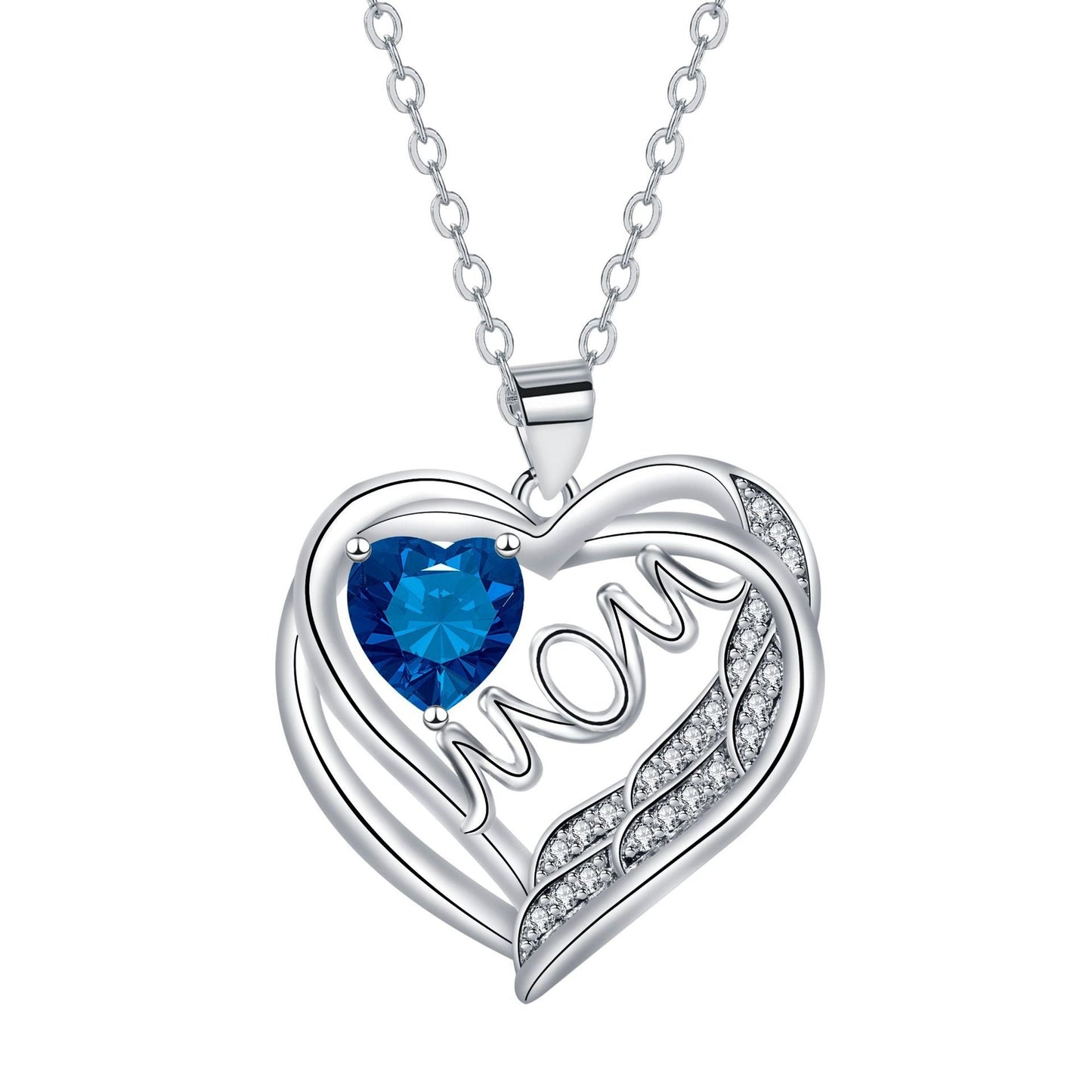 Elegant Fashion Heart Pendant Mom Necklace Mother's Day Gift