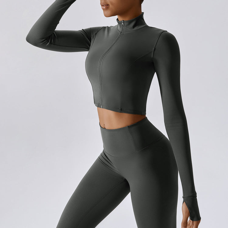 Slim-fit Fitness Long-sleeve Jacket Quick-dry Yoga Wear