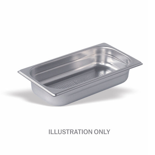 100mm Deep 1/3 Stainless Steel Perforated Gastronorm