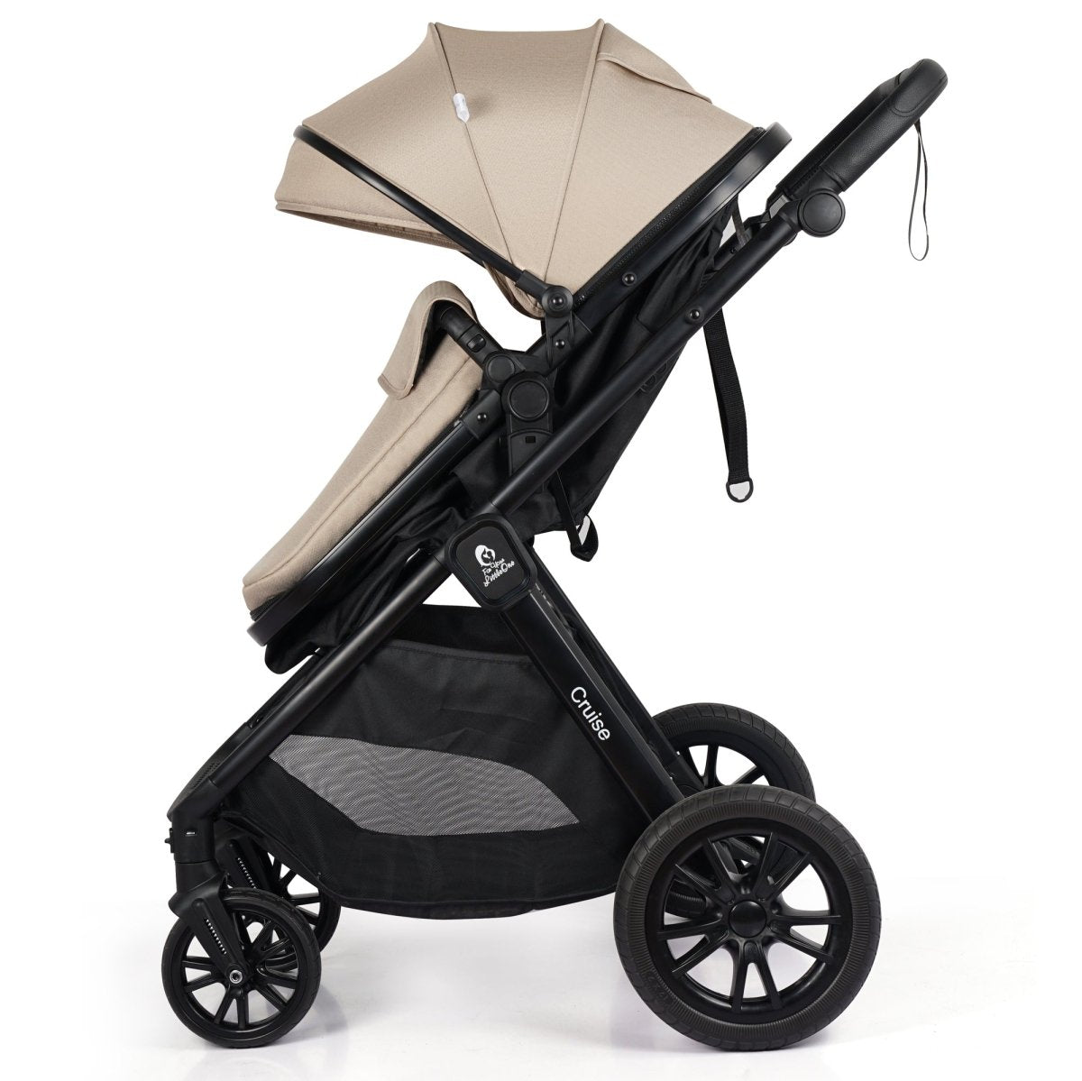 For Your Little One Cruise 3 In 1 Travel System With Car Seat - Dune Beige (Free Cupholder And Seat Liner Included!)