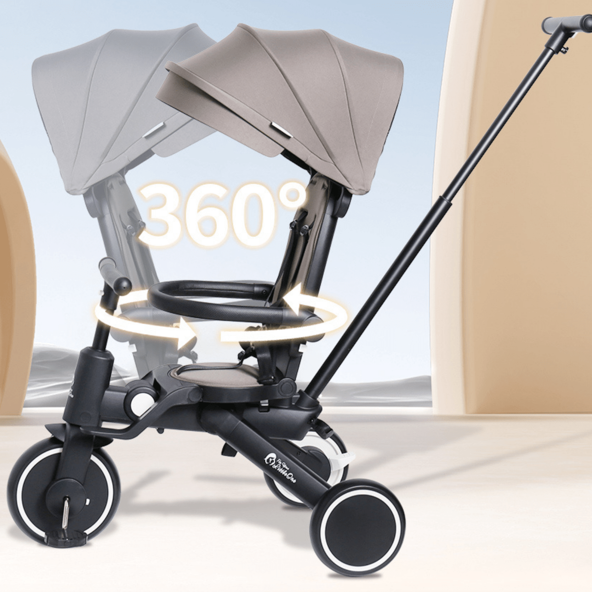 Foryourlittleone Xplor Plus 6 in 1 Foldable Trike - Pastel Pink (10m-4y)
