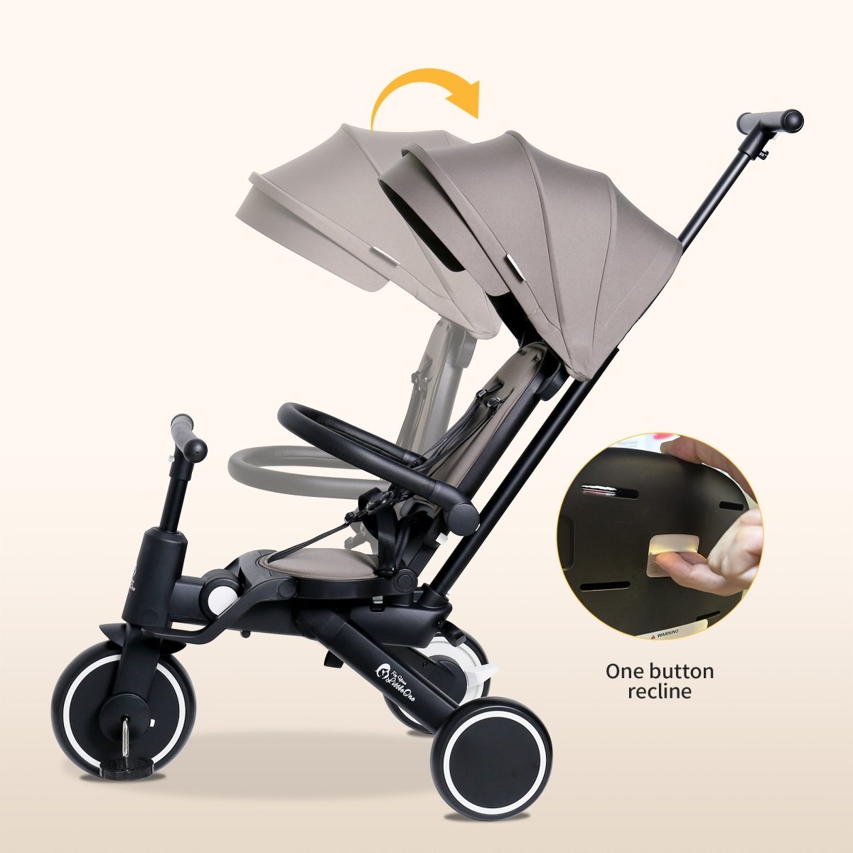 Foryourlittleone Xplor Ultimate 6 in 1 Foldable Trike - Grey Olive (10m-4y)