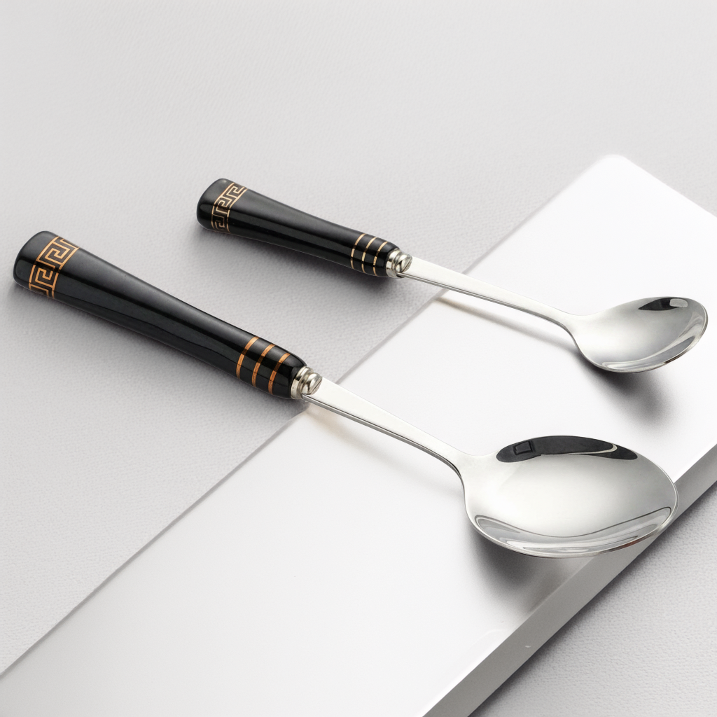 Heritage Gold 24-Piece Cutlery Set – Black