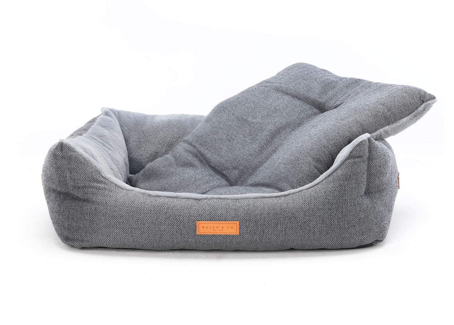 THE BALMORAL | LUXURY HERRINGBONE BOLSTER DOG BED