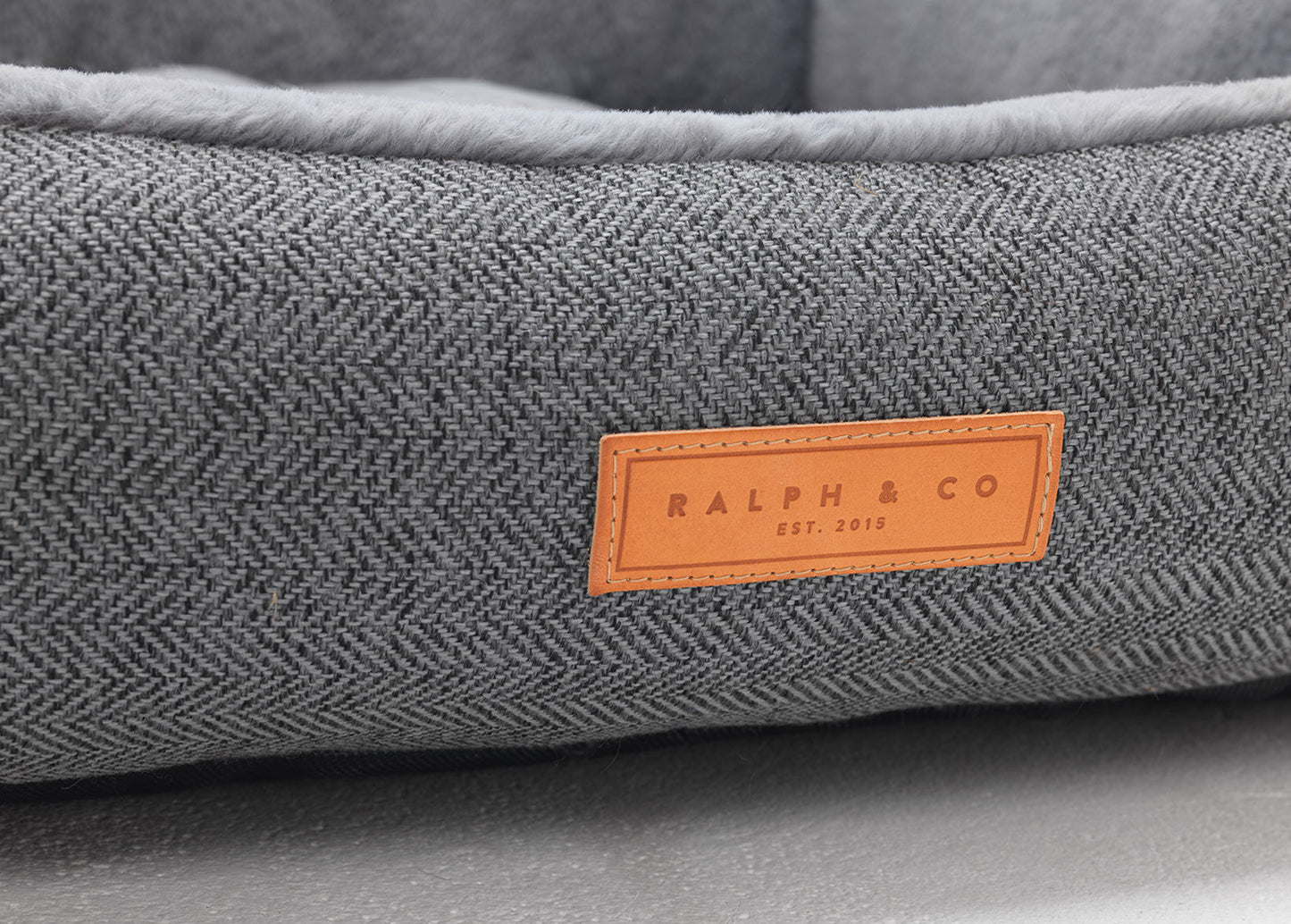 THE BALMORAL | LUXURY HERRINGBONE BOLSTER DOG BED