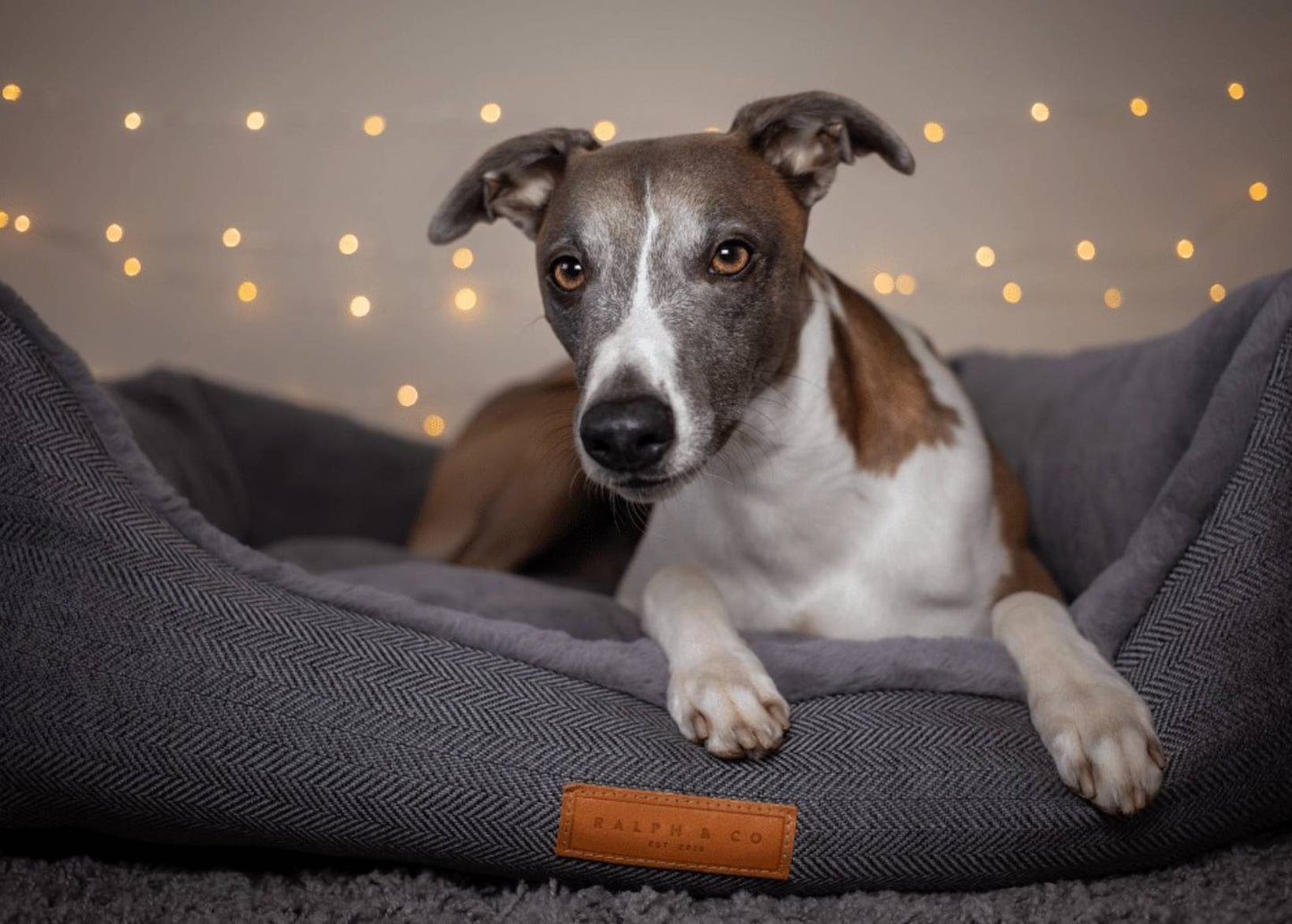 THE BALMORAL | LUXURY HERRINGBONE BOLSTER DOG BED