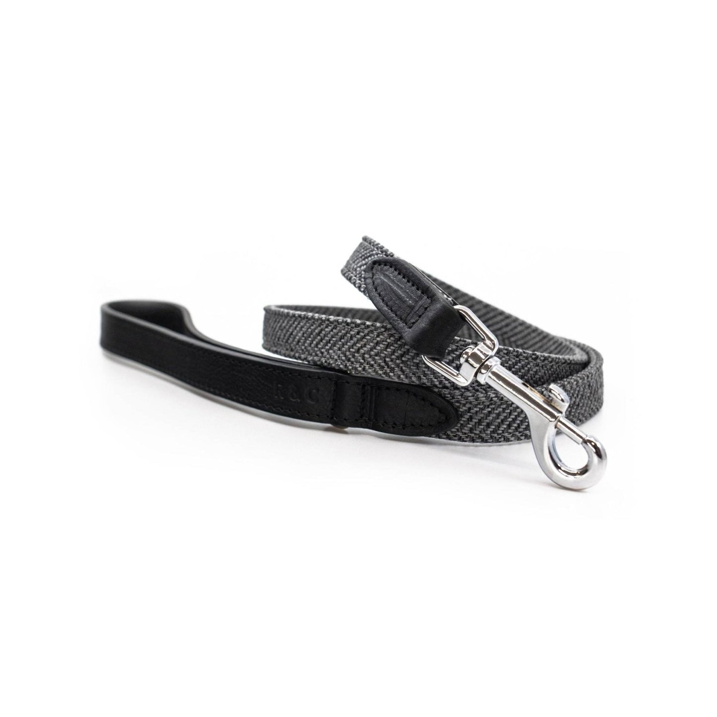 Herringbone & Leather Lead - Balmoral