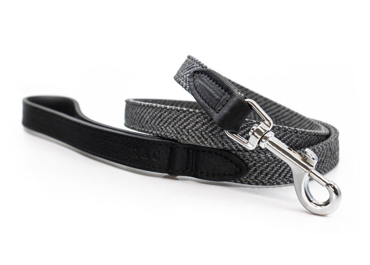 Herringbone & Leather Lead - Balmoral