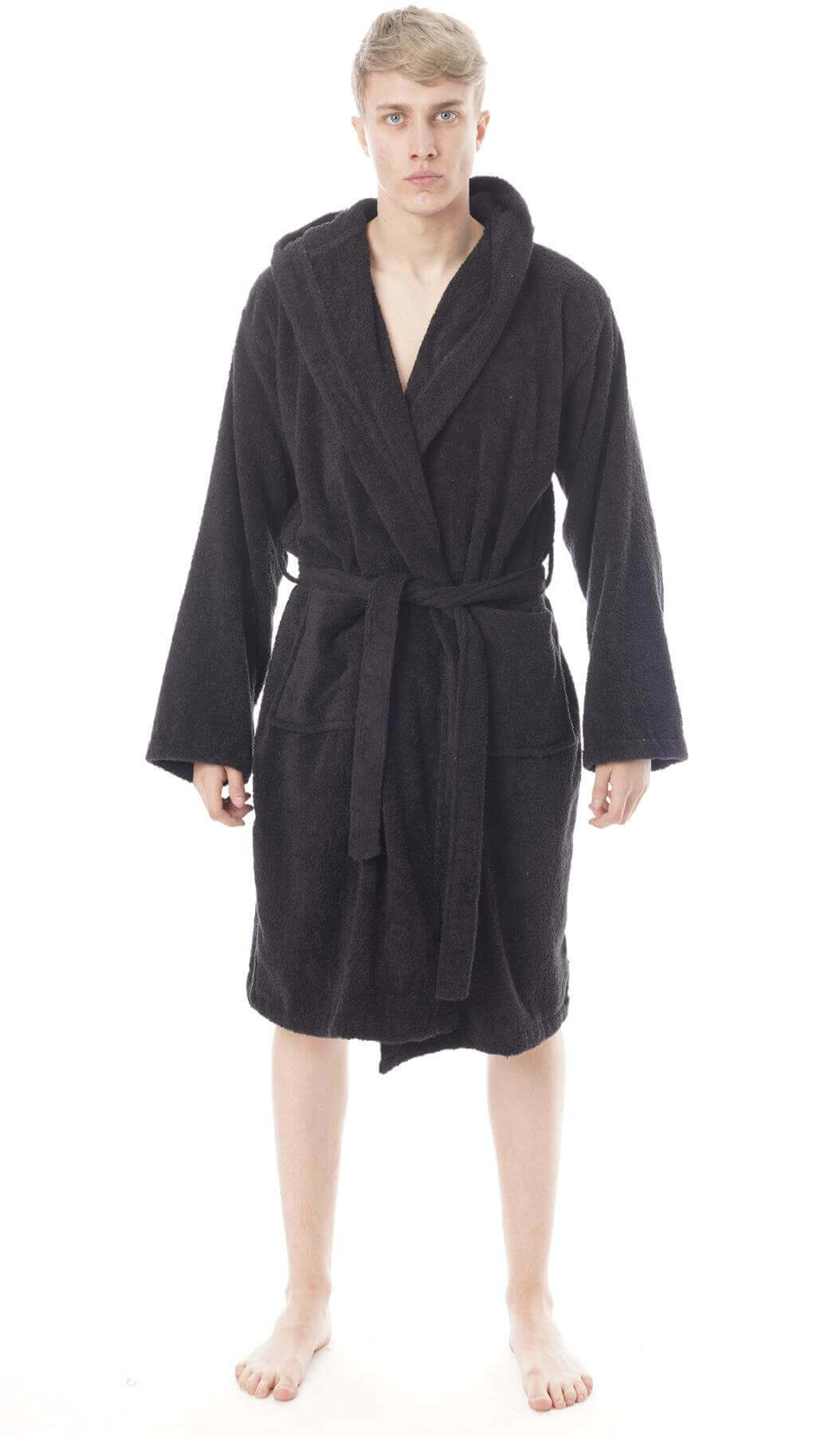 Toro Rocco Men's Hooded Bathrobe Super Soft Terry Towelling Ultra Absorbing Long Pile