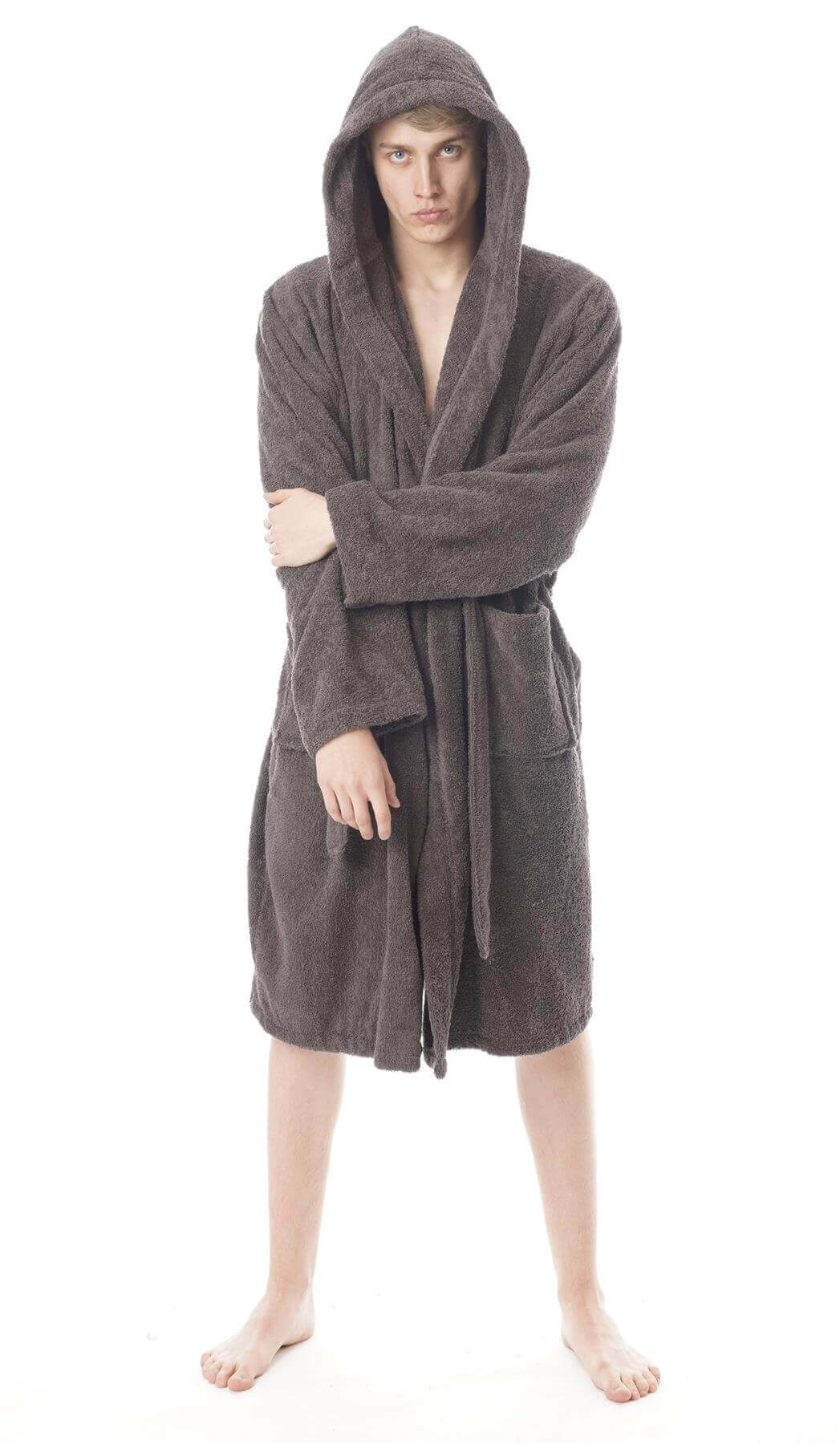 Toro Rocco Men's Hooded Bathrobe Super Soft Terry Towelling Ultra Absorbing Long Pile