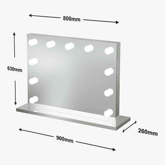 Houston Bluetooth Hollywood Mirror 80x60cm