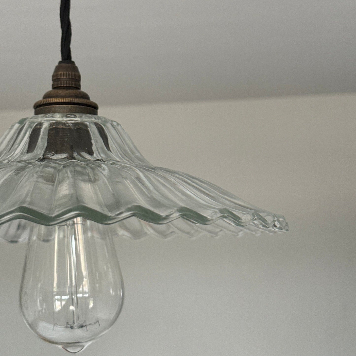 Lenwade Prismatic Glass Pendant Light | Vintage Railway Style