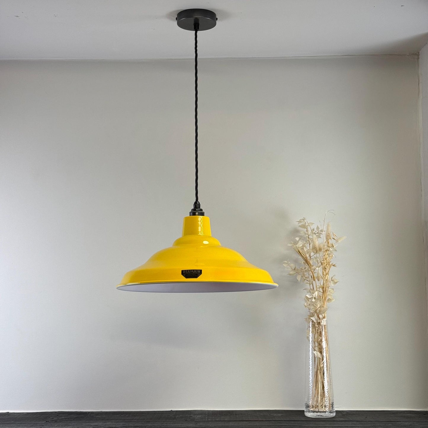 Bawsey Summer Yellow Lampshade Pendant Light Factory Second ~ 16 Inch