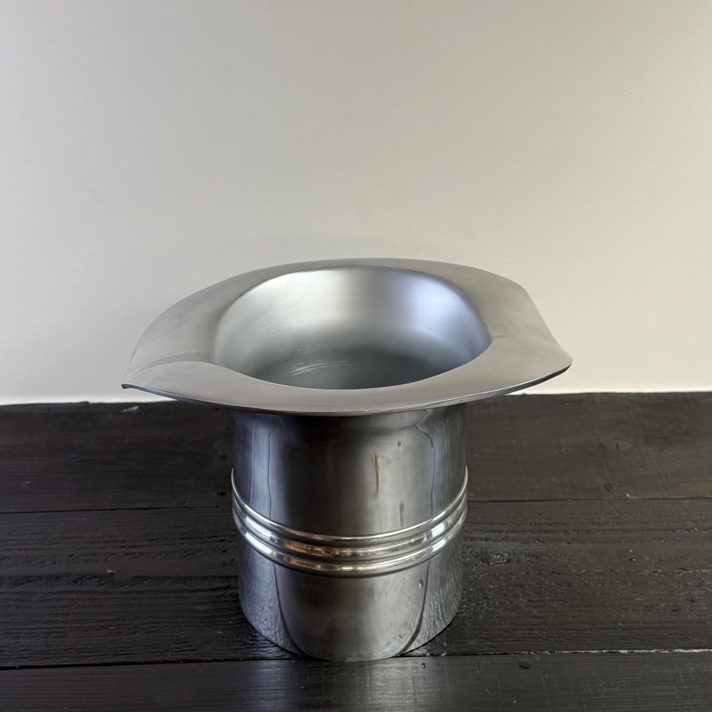 XL Top Hat Champagne Ice Bucket | Solid Cast Nickel Plated Wine Cooler