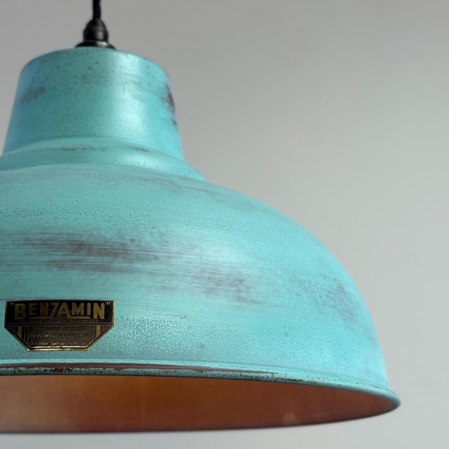 Salthouse XL Copper Verdigris Patina Lampshade Pendant Light - 14.5 Inch