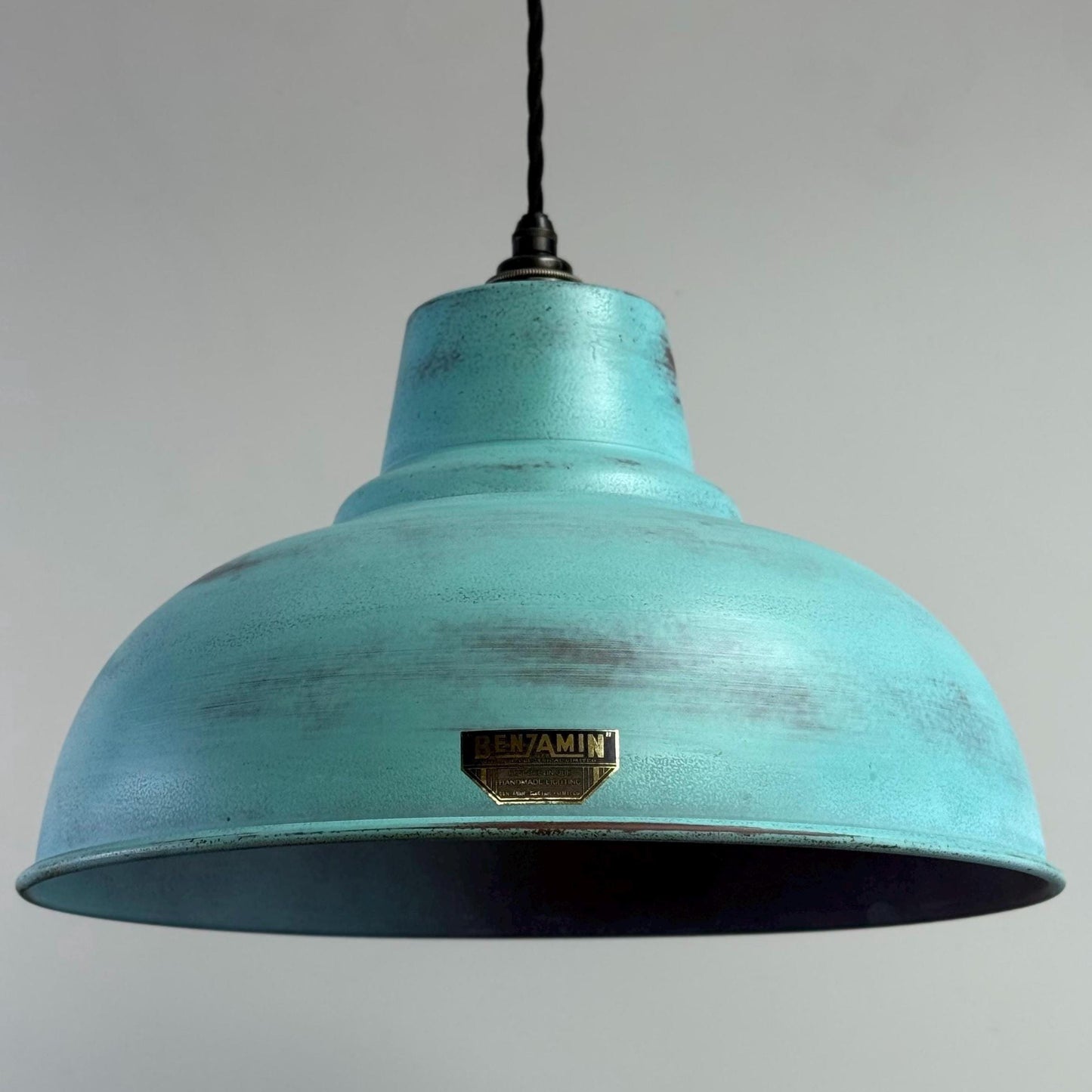 Salthouse XL Copper Verdigris Patina Lampshade Pendant Light - 14.5 Inch