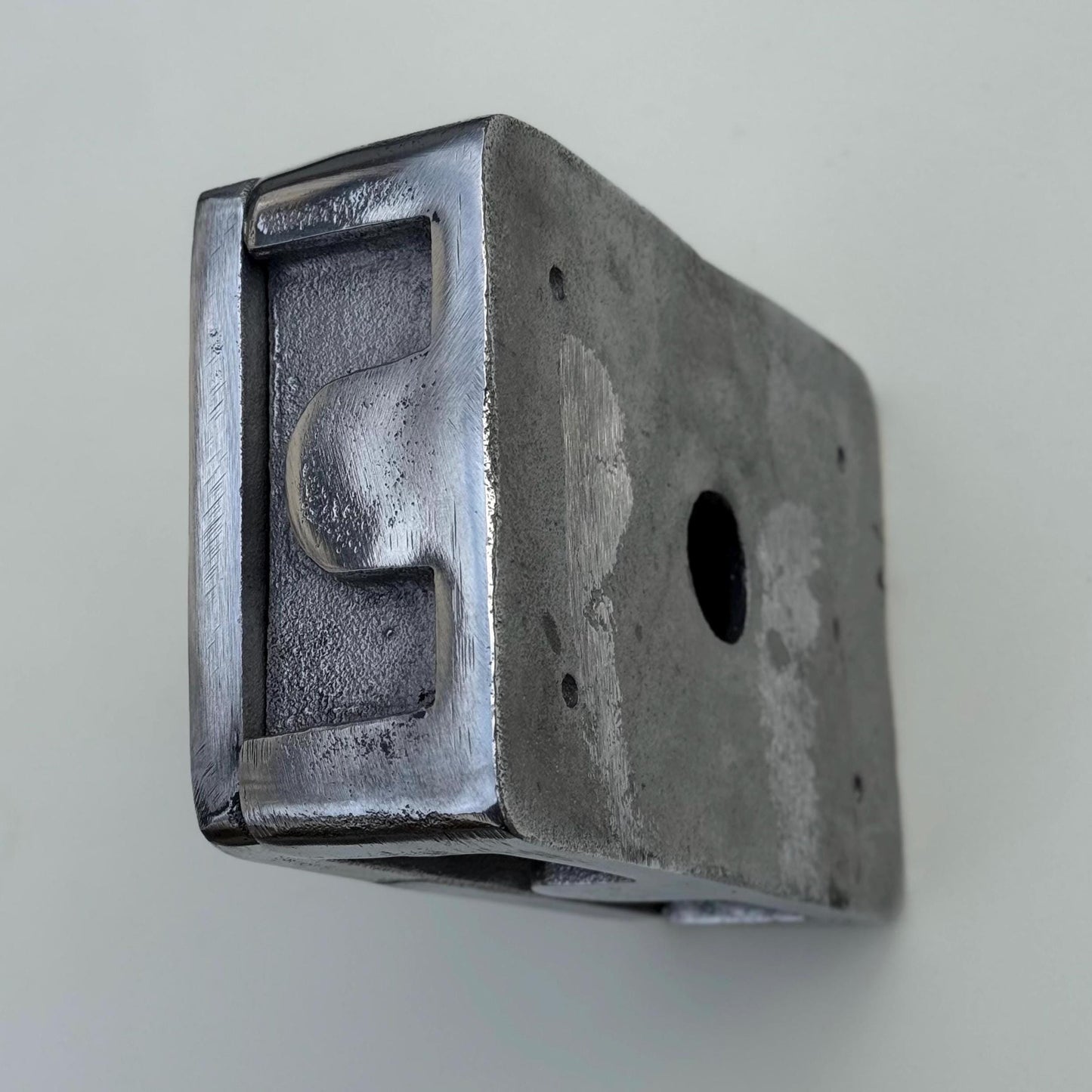 Black Nickel Double Switched 13A Socket | 2 Gang Solid Cast Metal Industrial Power Socket