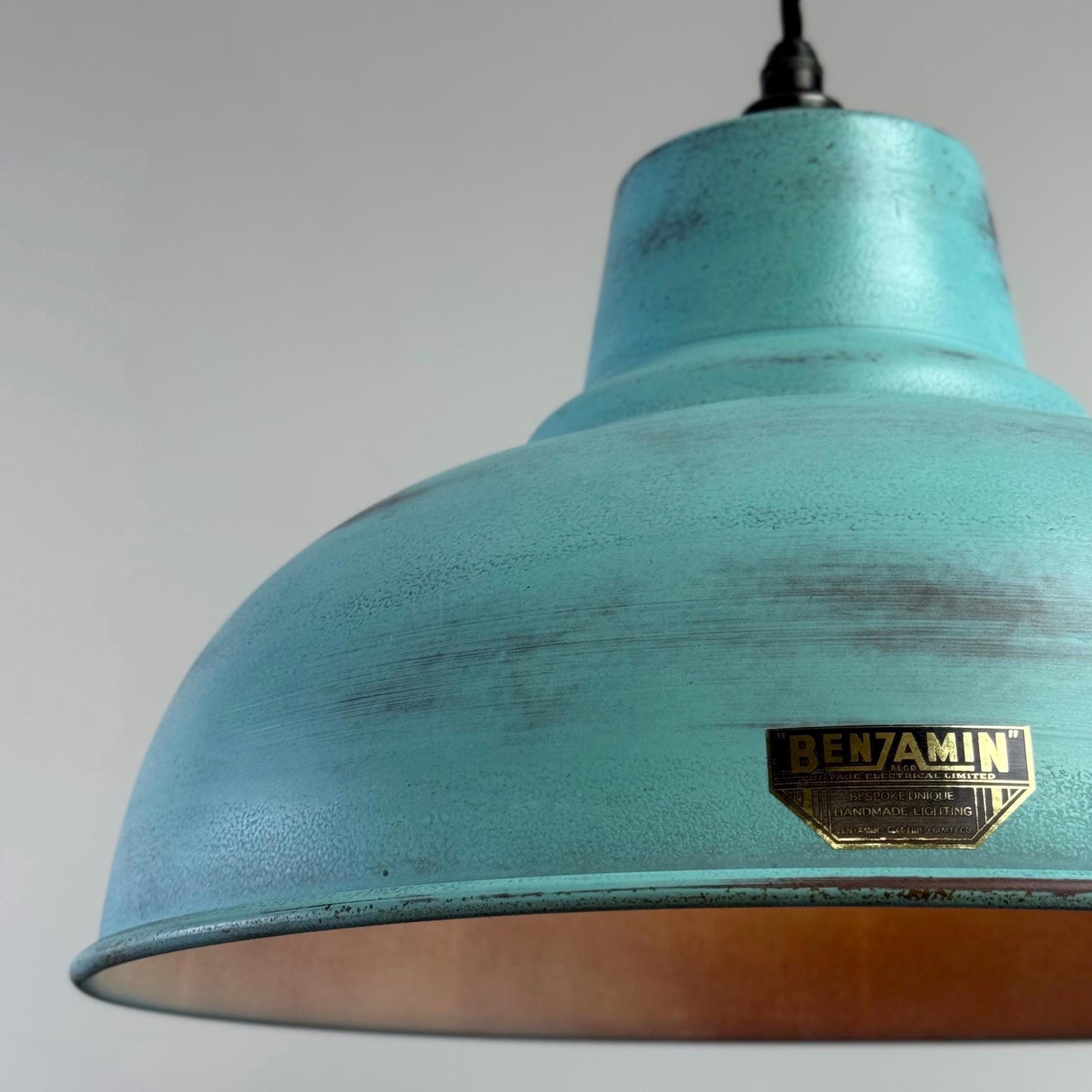 Salthouse XL Copper Verdigris Patina Lampshade Pendant Light - 14.5 Inch