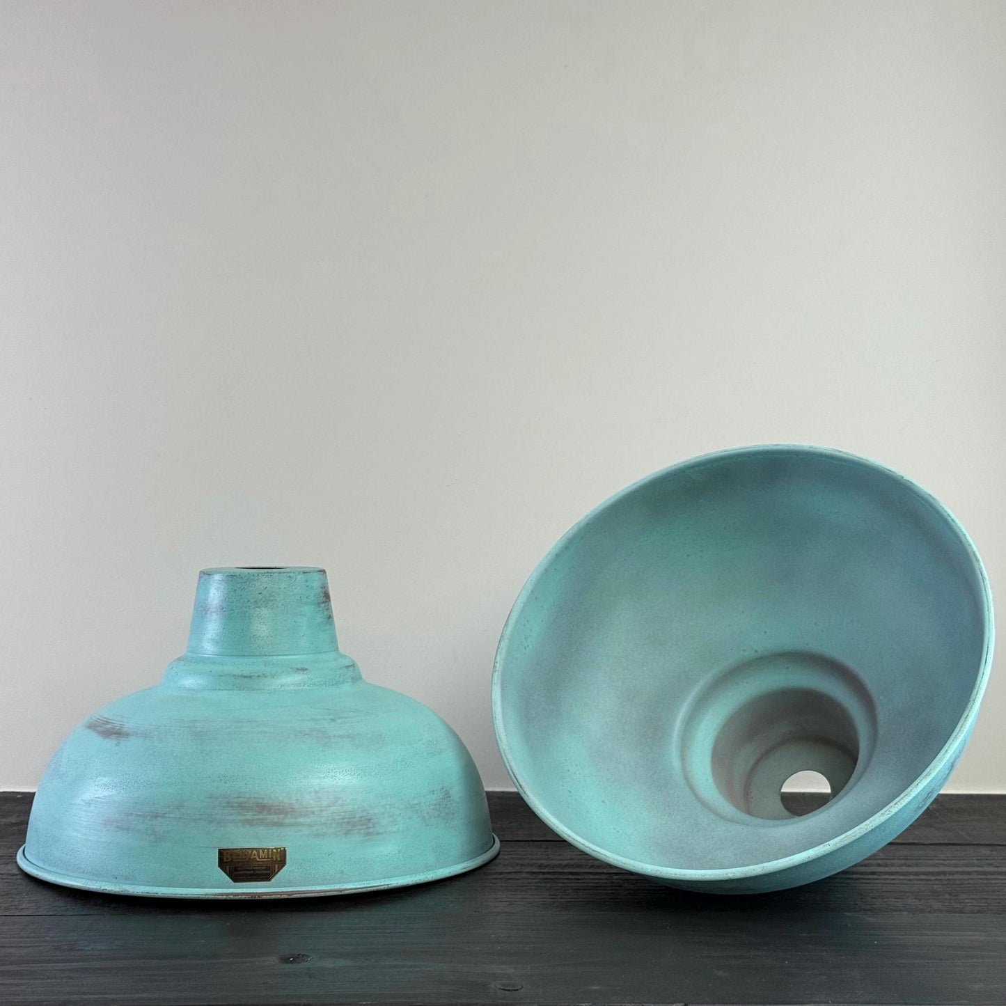 Salthouse XL Copper Verdigris Patina Lampshade Pendant Light - 14.5 Inch