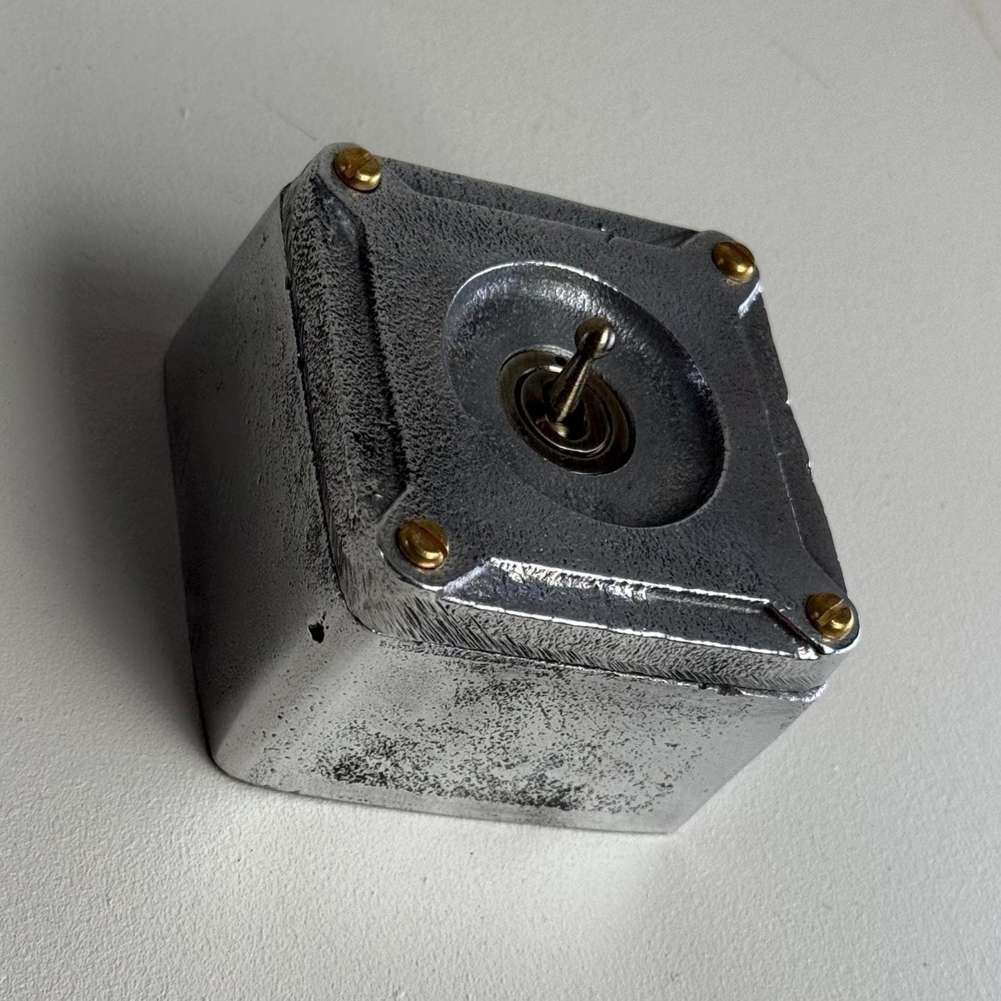 Single Gang Solid Cast Metal Toggle 2 Way Light Switch – Industrial Conduit