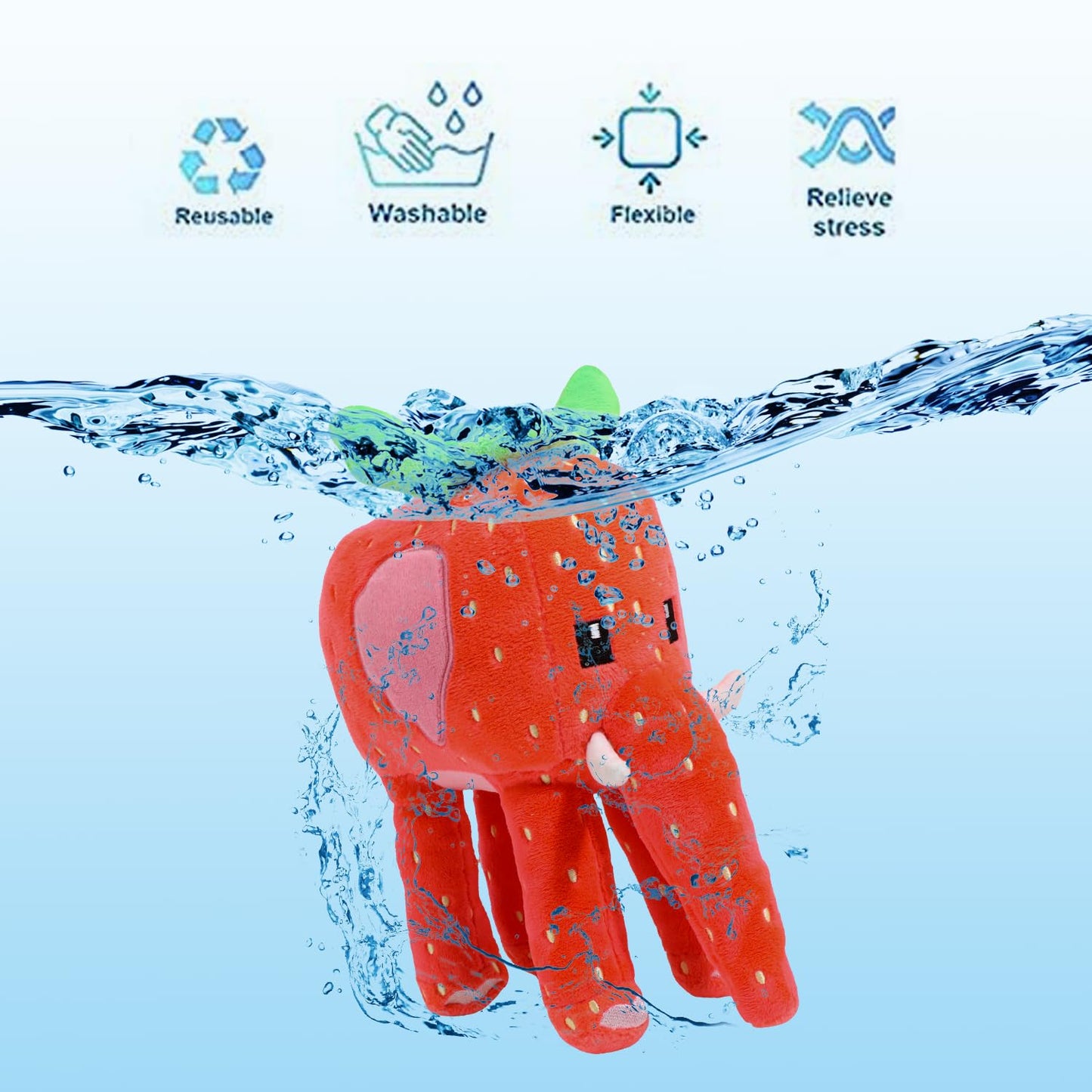 Strawberry Elephant Plush - Steal a Brainrot OG Rarity Toy (Official Meme Collection)