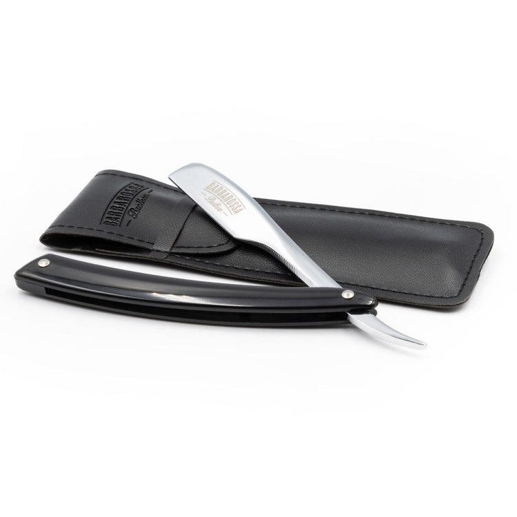 Japanese Kamisori Cut Throat Razor - Foldable - in Jet Black