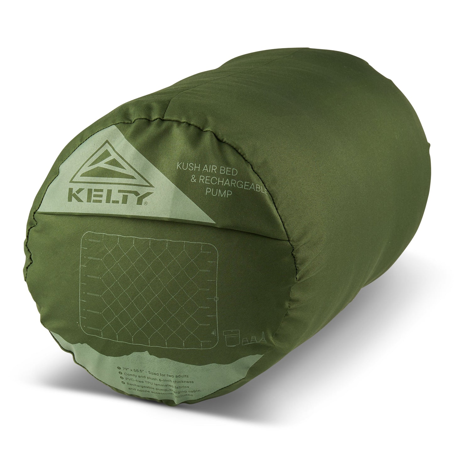 Kelty Kush Air Bed With Rechargeable Pump in Sea Spray