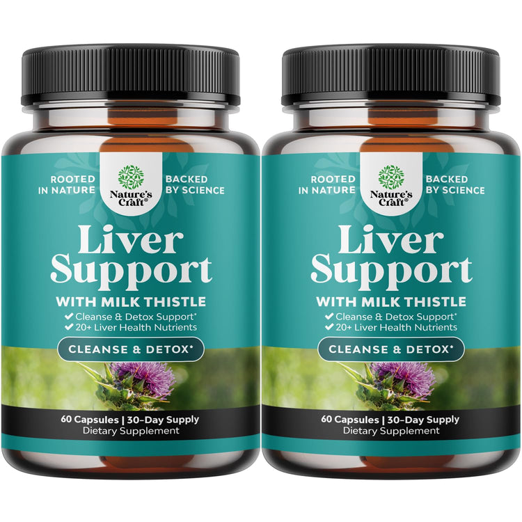 Natures Craft Liver Cleanse Detox & Repair 2 Pack — Milk Thistle Liver Support