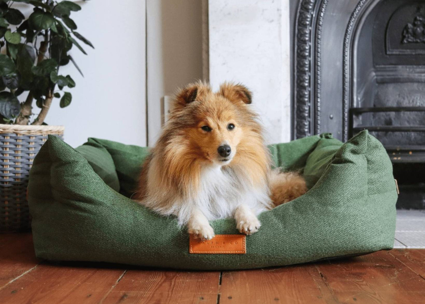 THE RICHMOND | LUXURY GREEN BOLSTER DOG BED