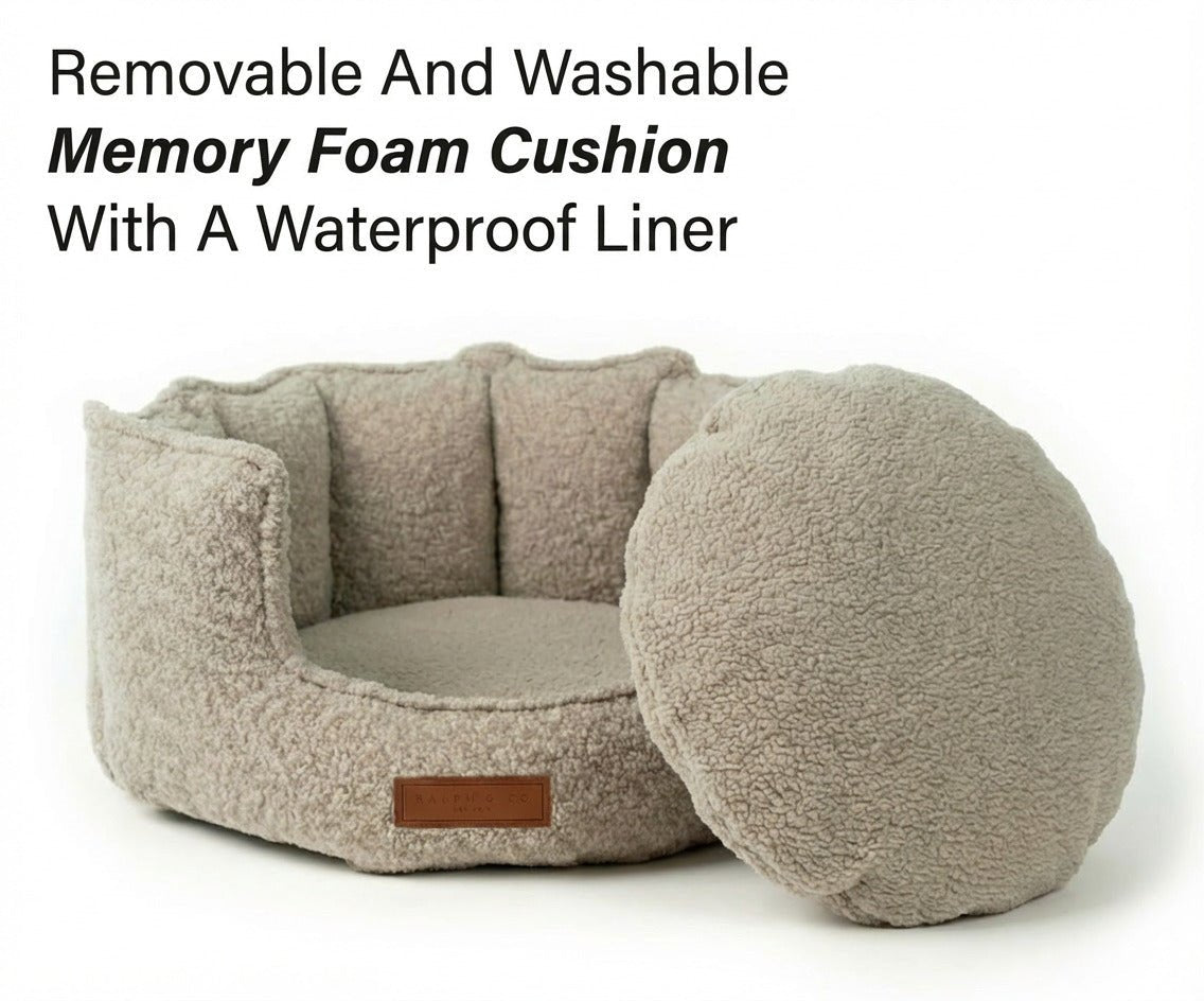 THE COTSWOLD | LUXURY HIGH WALL BOUCLE DOG BED