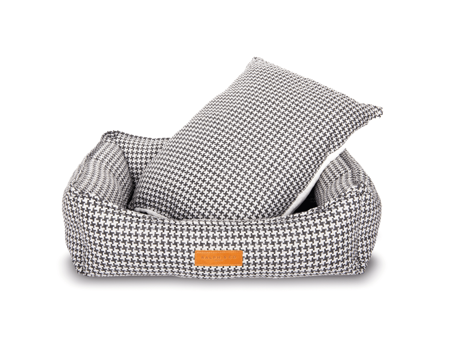 THE KENSINGTON | LUXURY HOUNDSTOOTH BOLSTER DOG BED