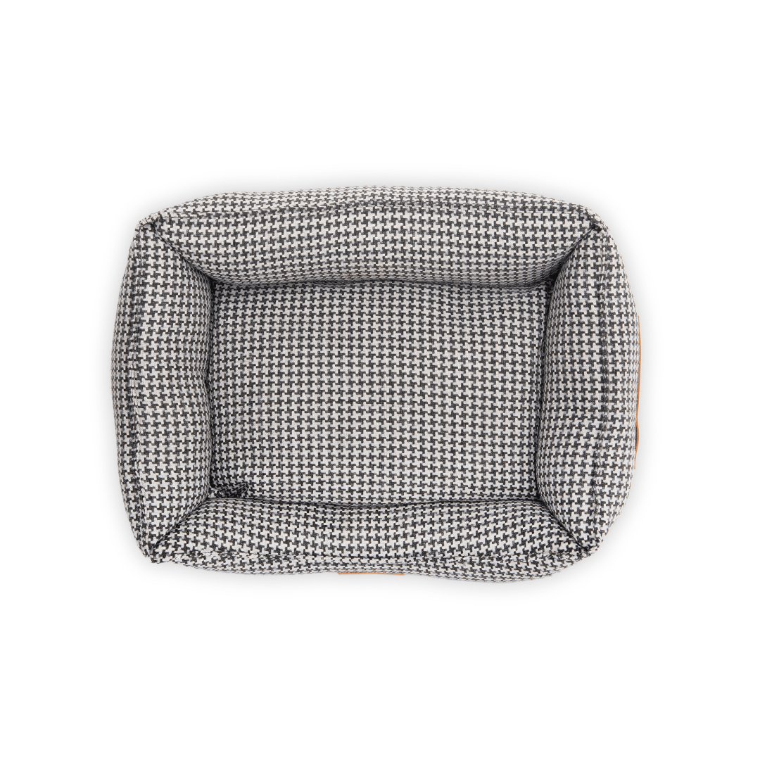 THE KENSINGTON | LUXURY HOUNDSTOOTH BOLSTER DOG BED