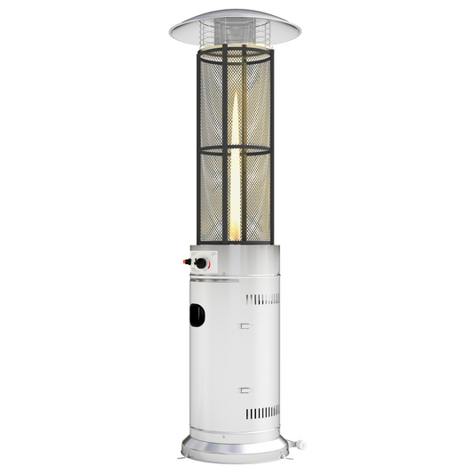 Outsunny 11 KW Gas Patio Heater, Propane Heater with Tip-Over Switch, Silver