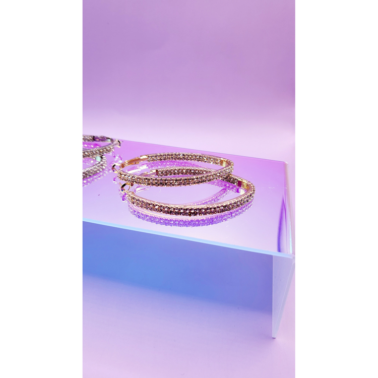 Alani Crystal Maxi Hoop Earrings