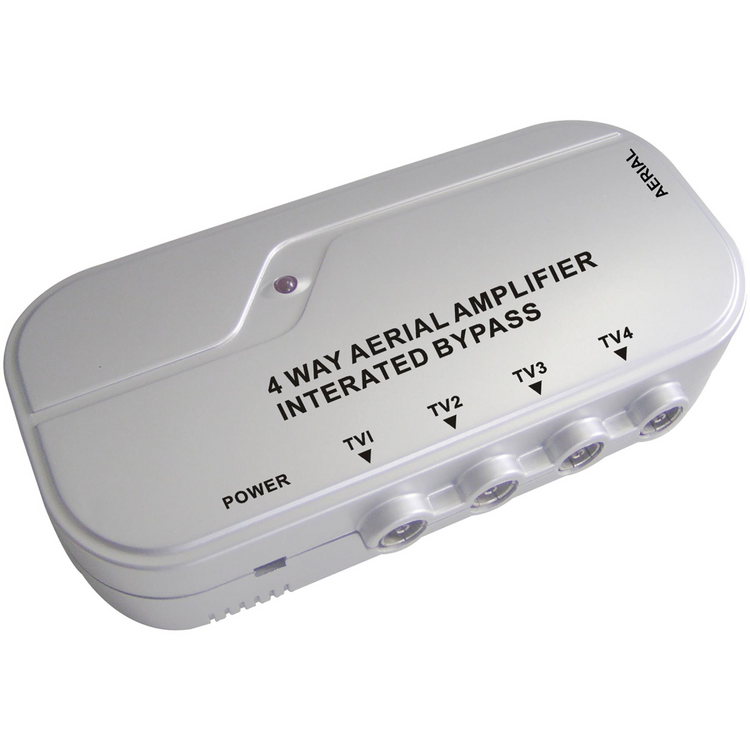 Electrovision Coaxial Signal Booster with 4G Filter 4 way T103EB