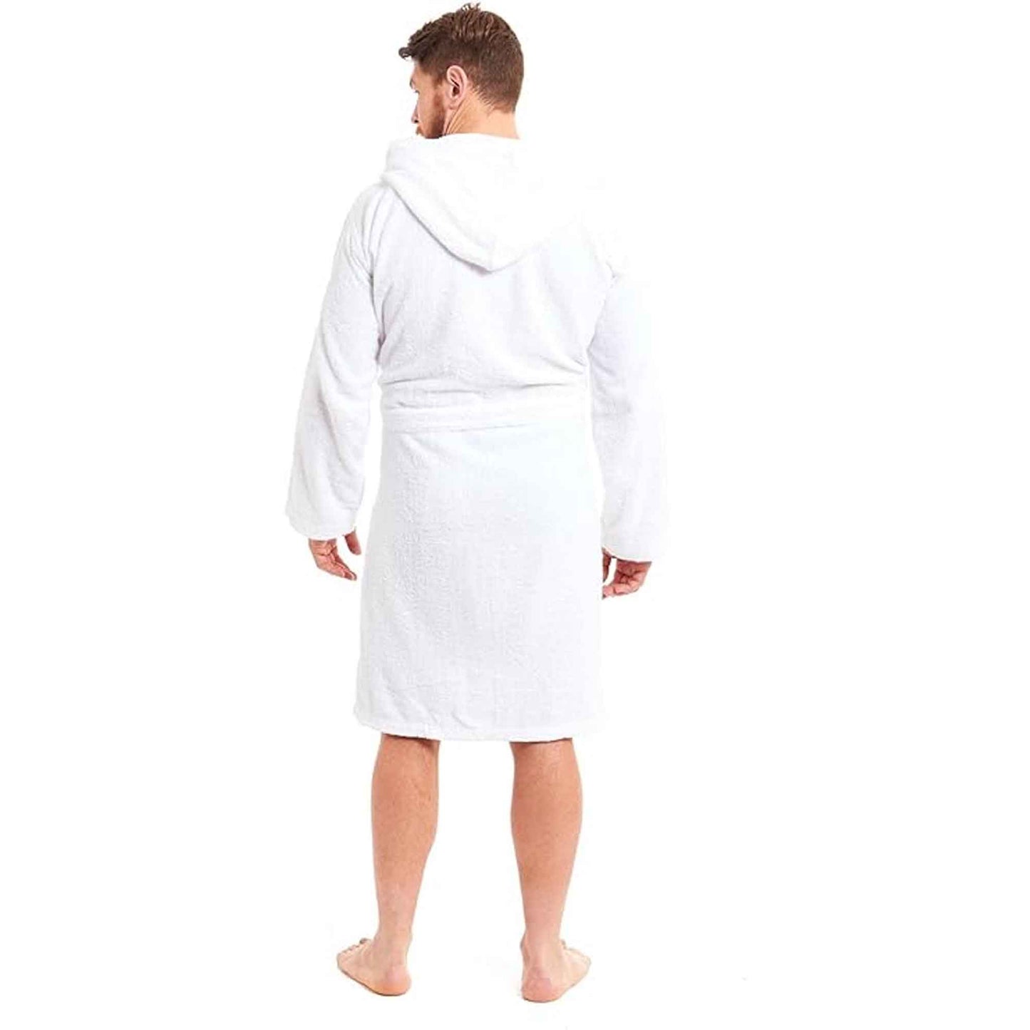 Toro Rocco Men's Bamboo Hooded Bath Robe Towelling Gown Quick Dry Ultra Absorbent Cotton Cosy Super Soft Hotel-Style Robe