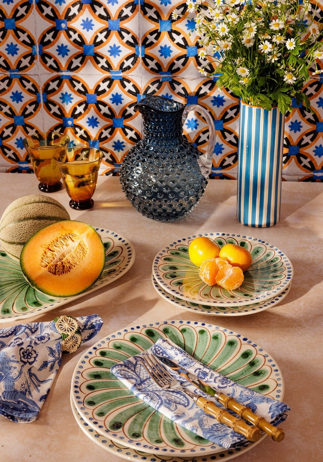 From Jaipur with Love Blue and White Table Napkin - Set of 4