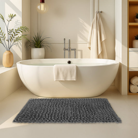 OLIVIA ROCCO Jumbo Loop Bath Mat Non Slip Water Absorbent Rug Easy-Care Textile