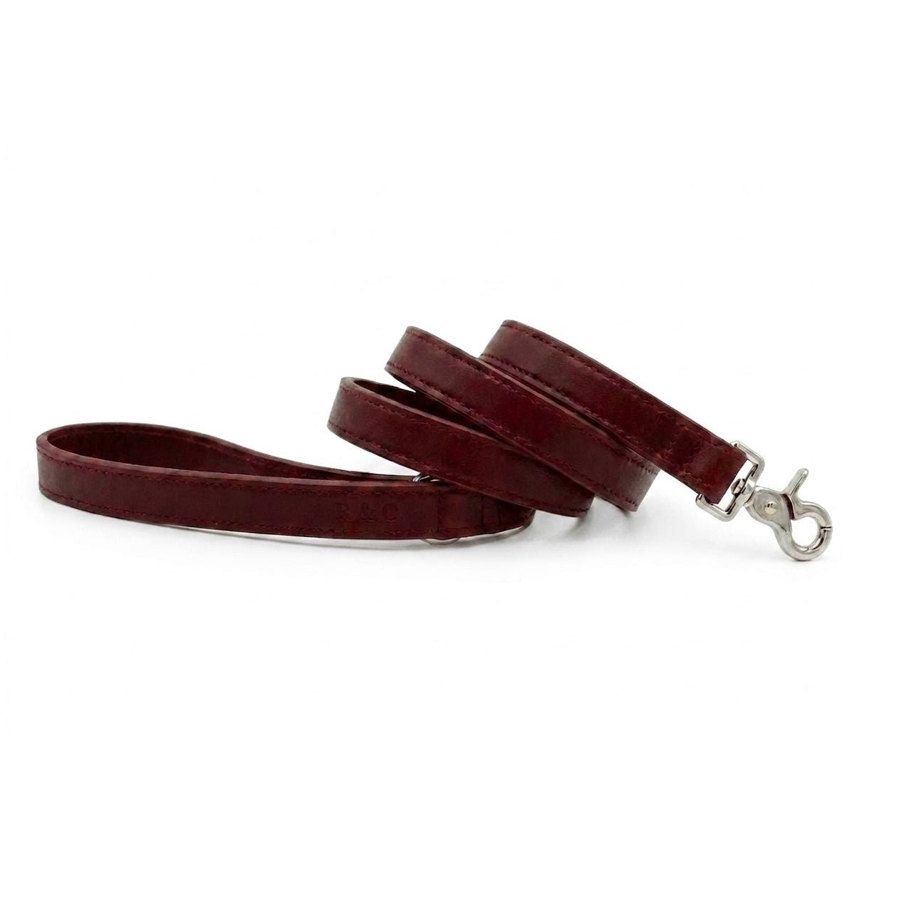 Oxblood Red Leather Dog Lead