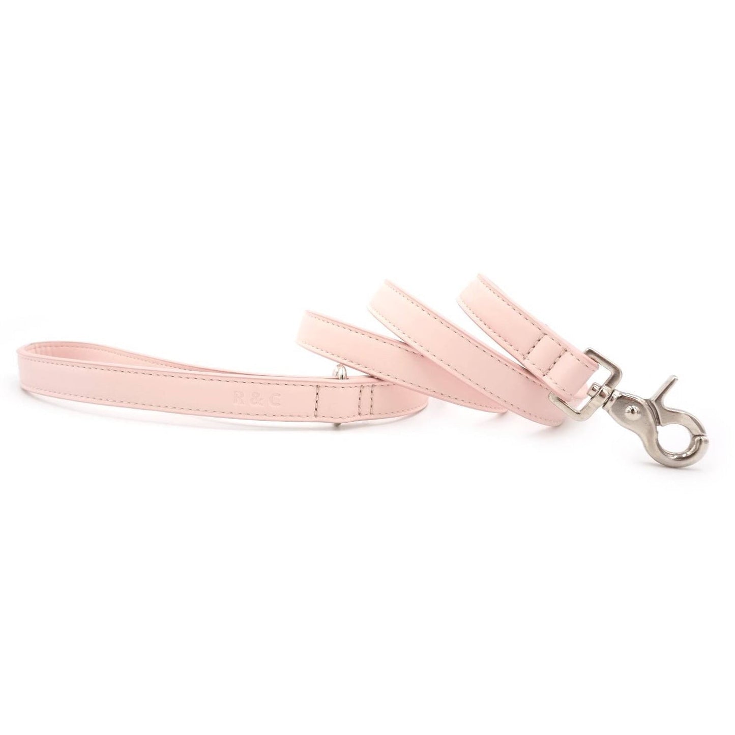 Pink Leather Dog Lead