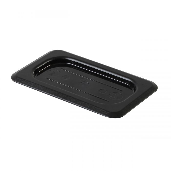 GN 1/9 Polycarbonate Gastronorm Notched Lid Black