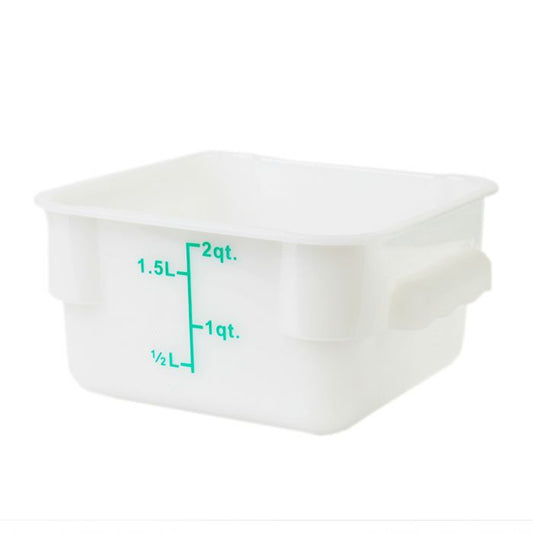 Polycarbonate Food Storage White Container 1.9Ltr with Gradations
