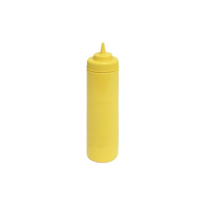 Yellow Wide Mouth Squeeze Bottle 24oz - 710ml - 6 Pack