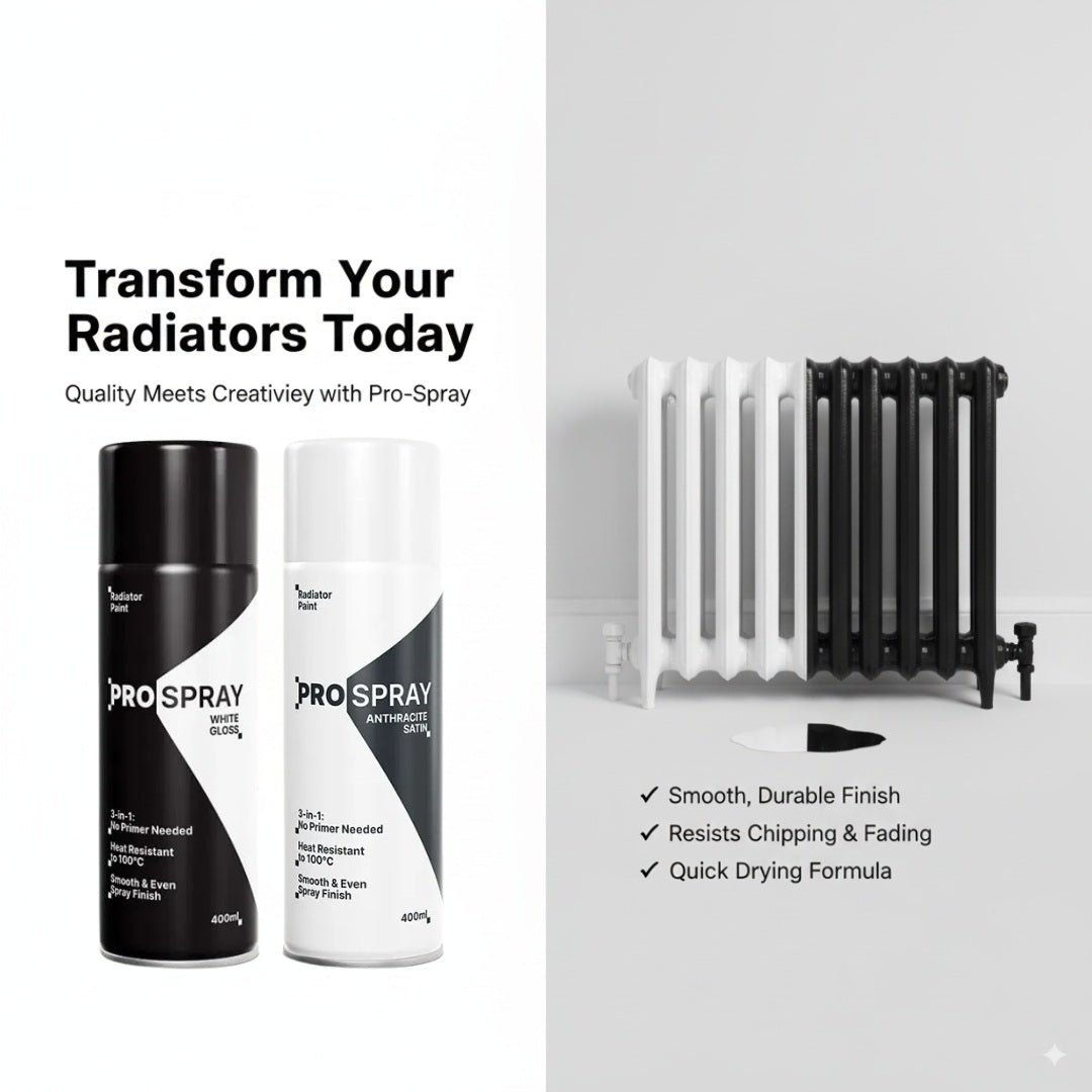 Pro-Spray Radiator Paint | 3-in-1 Heat Resistant Spray