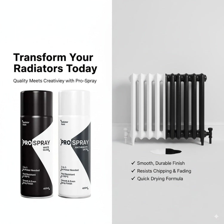 Pro-Spray Radiator Paint | 3-in-1 Heat Resistant Spray