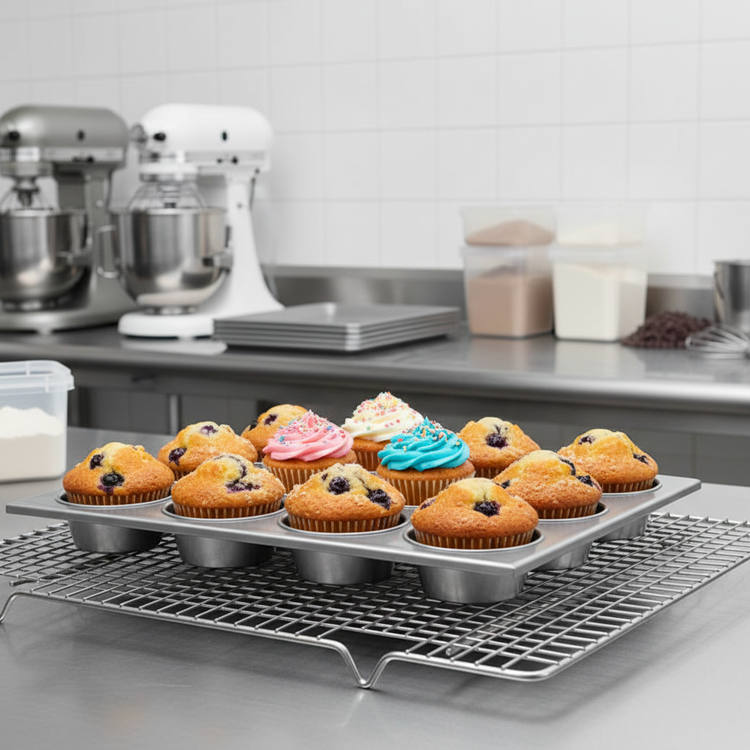 Aluminium 12 Cup Muffin Pan 104ml - 3 ½oz